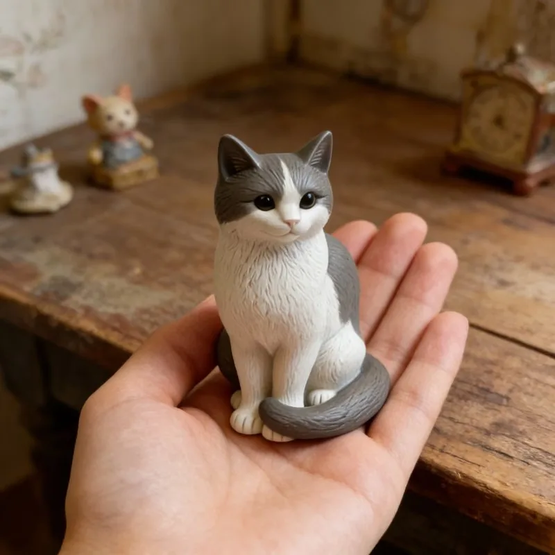1PC Nettes Kätzchen Aromatherapie Silikon Form Tier Katze Epoxy Harz Diffusor Stein Ornamente Kerze, Der Form für Wohnkultur