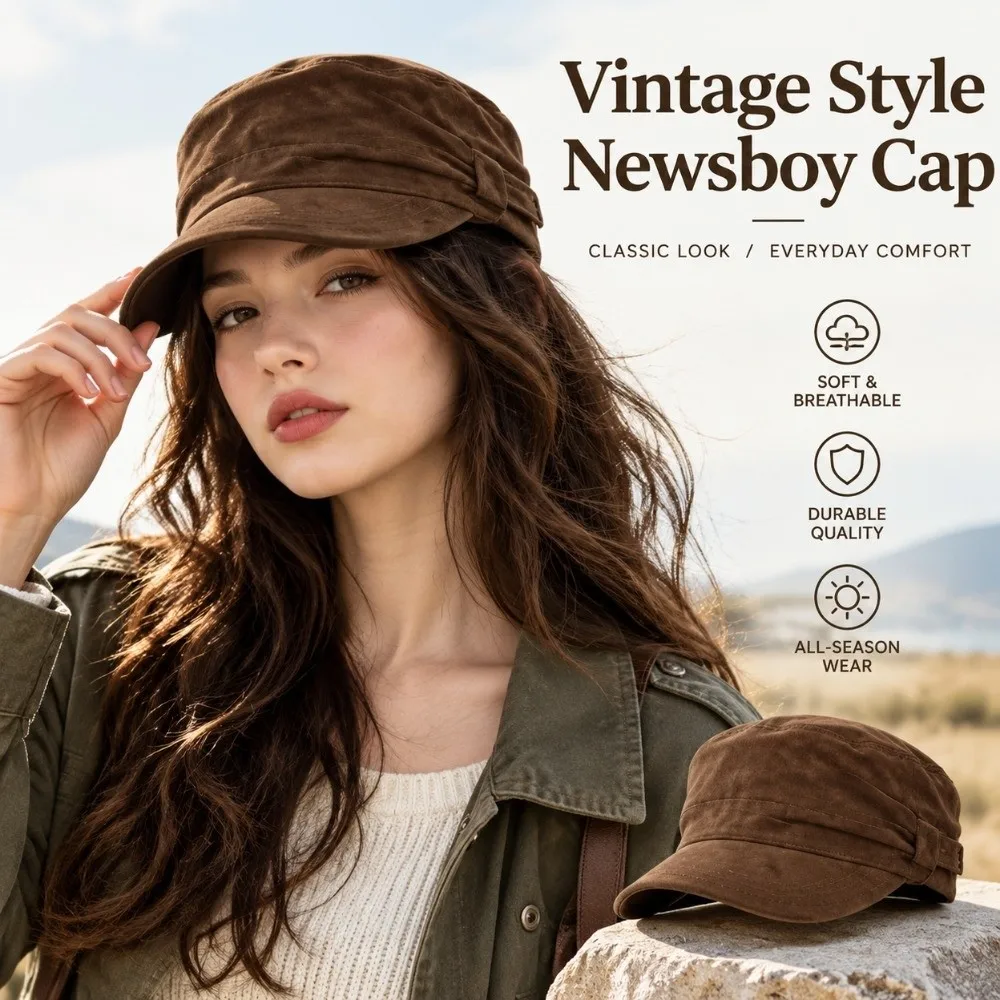 Warm Ruched Equestrian Hat Wind Resistant Adjustable Inner Band Japanese Minimalist Hat Suede Crinkle Pleated
