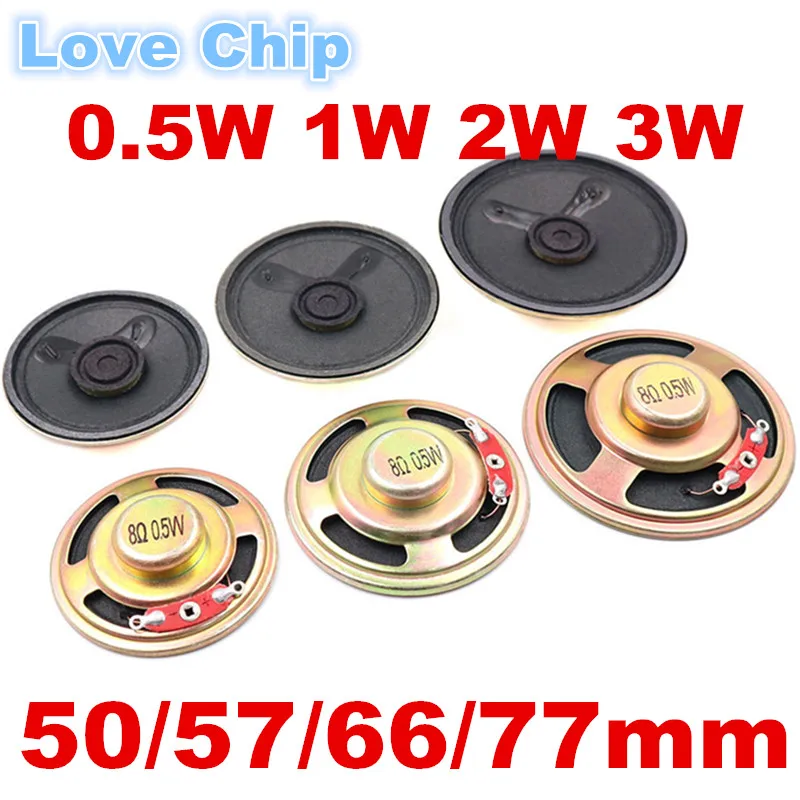 

2pcs New Original Ultra-thin Mini speaker 16 ohms 8 ohms 0.5/1/2 watt 0.5W 1W 2W 3W 8R Diameter 50MM 57MM 66MM 77MM LoudSpeaker