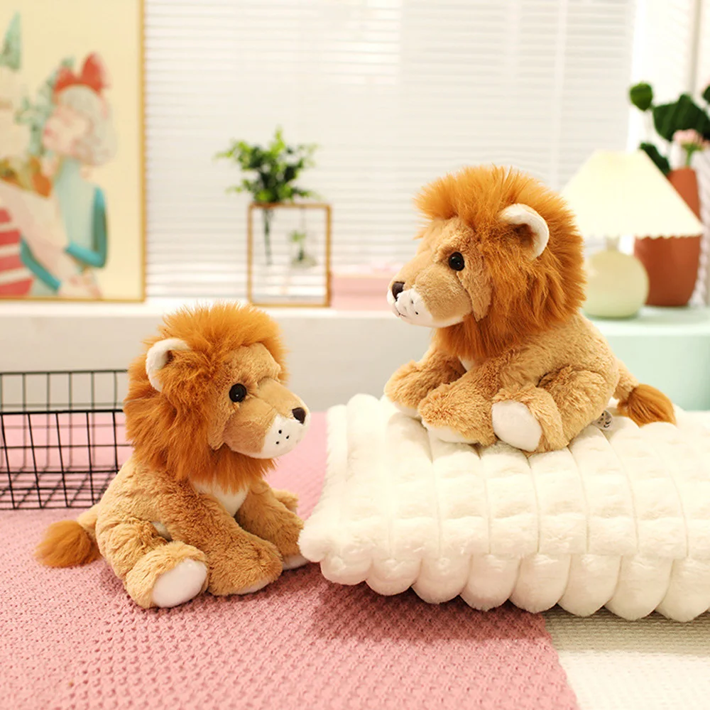 

Wildlife Standing Lion Plush Toys Lion Stuffed Animal Furry Educational Soft Dolls Birthday Gifts Of Lion Lover Christamas Gifts
