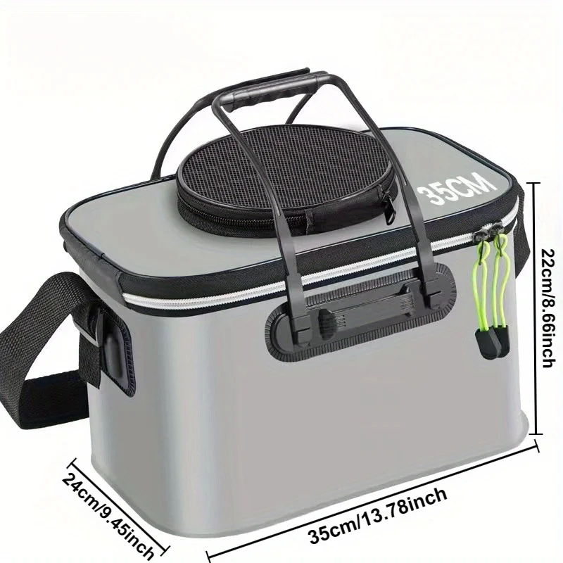 Waterproof EVA Fishing Bucket - Portable Multi-purpose Live Fish Container, Suitable for Camping and Hunting