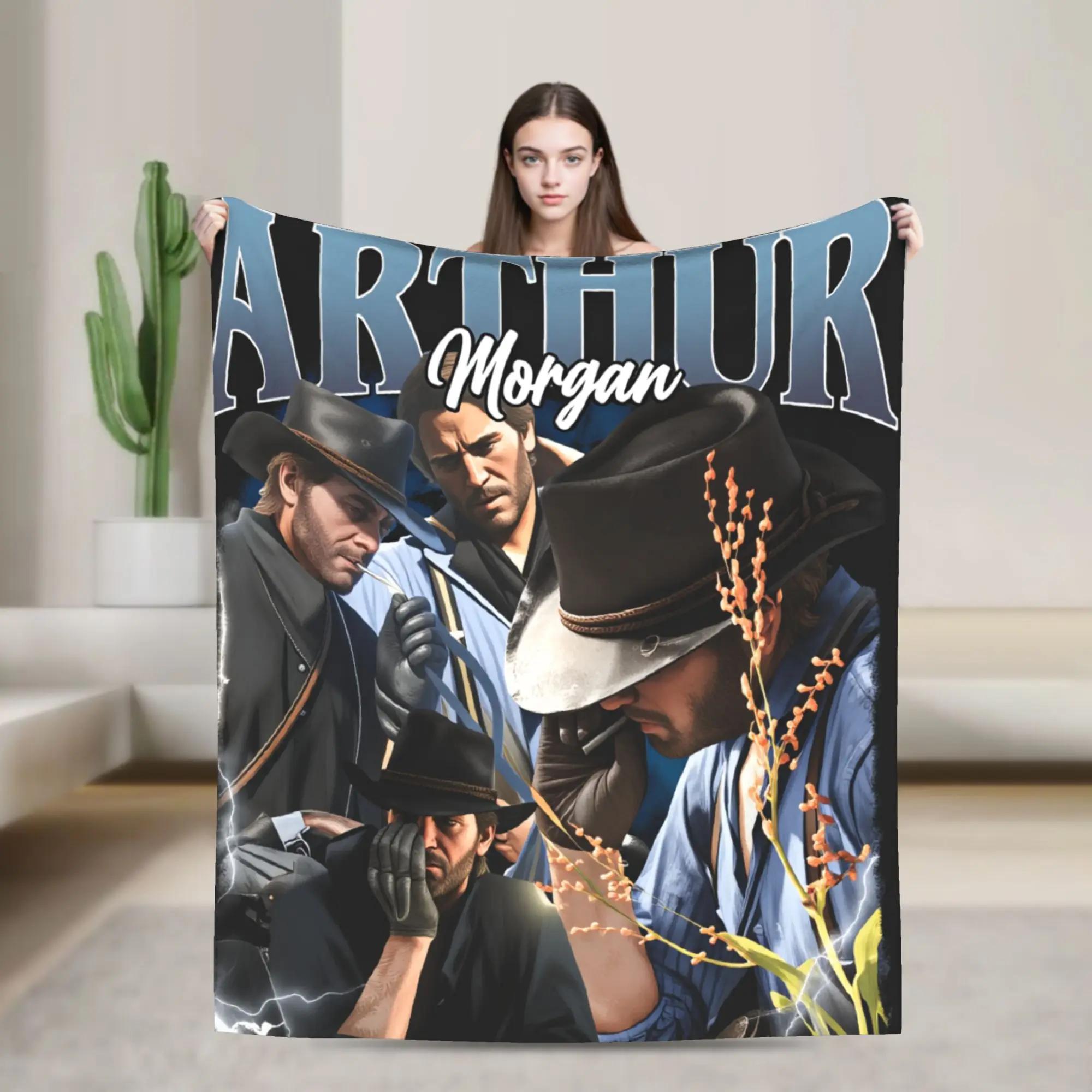 

Morgan Hearts West Cowboy Soft Warm Blanket Girls Boys Plush Throw Blanket Novelty Couch Bed Flannel Bedspread Sofa Bed Cover