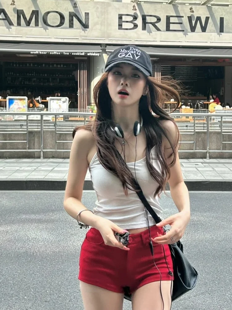 

Красные сексуальные девушки Pure Desire, сексуальные джинсовые orts, женские зимние спортивные обтягивающие эластичные утягивающие шорты для похудения