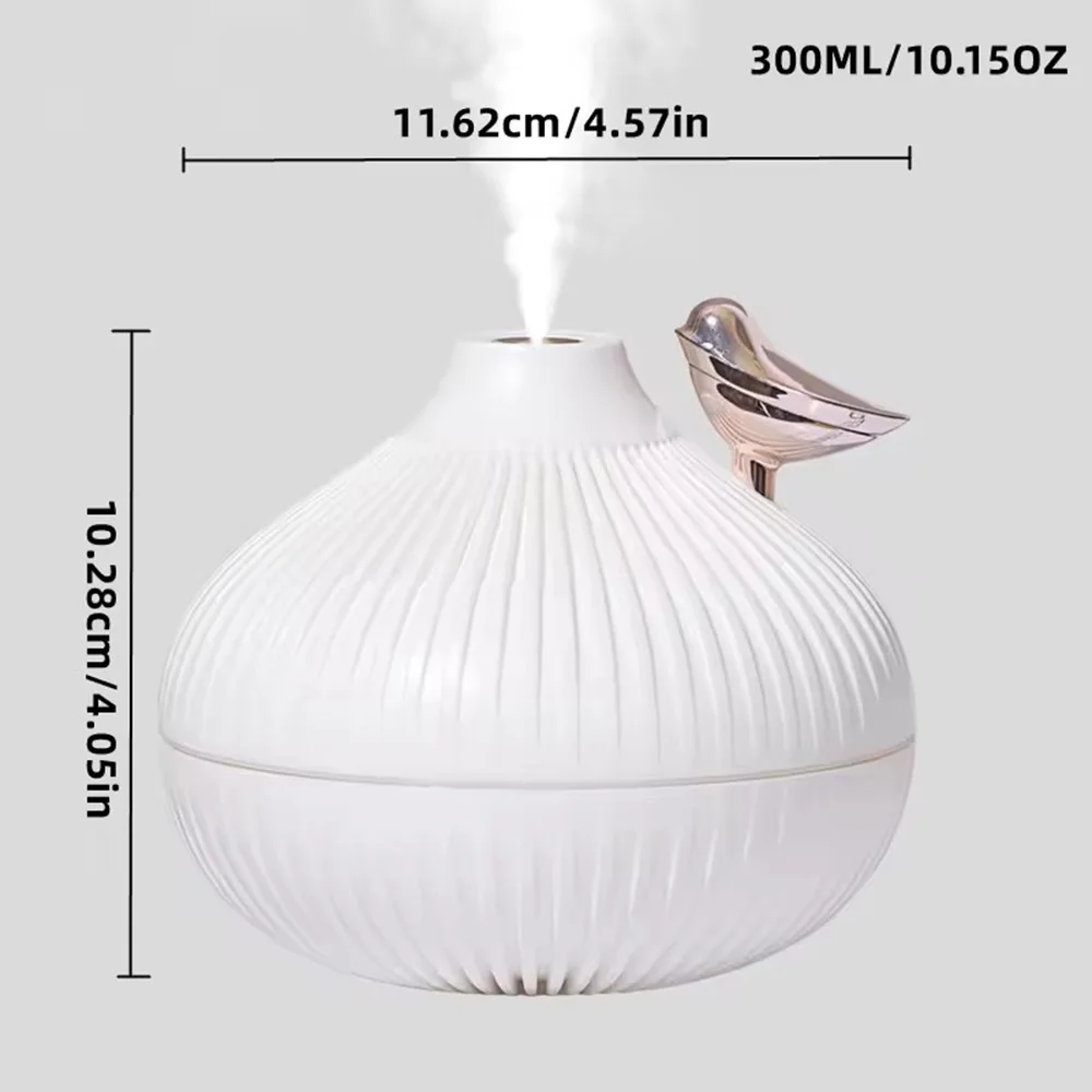 Mini umidificatore da 300 ml carino a forma di cipolla piccolo umidificatore portatile nebbia fredda ad ultrasuoni alimentato tramite USB per scrivania della camera da letto