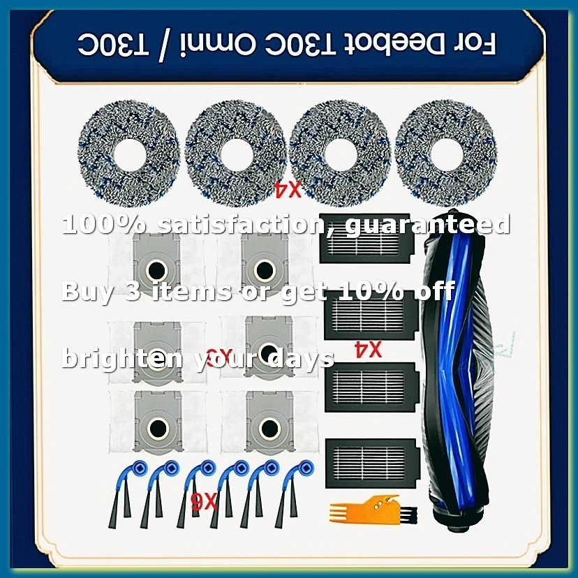 Replacement Parts for T30C Omni / T30C Robot Vacuum Cleaner, Accessories