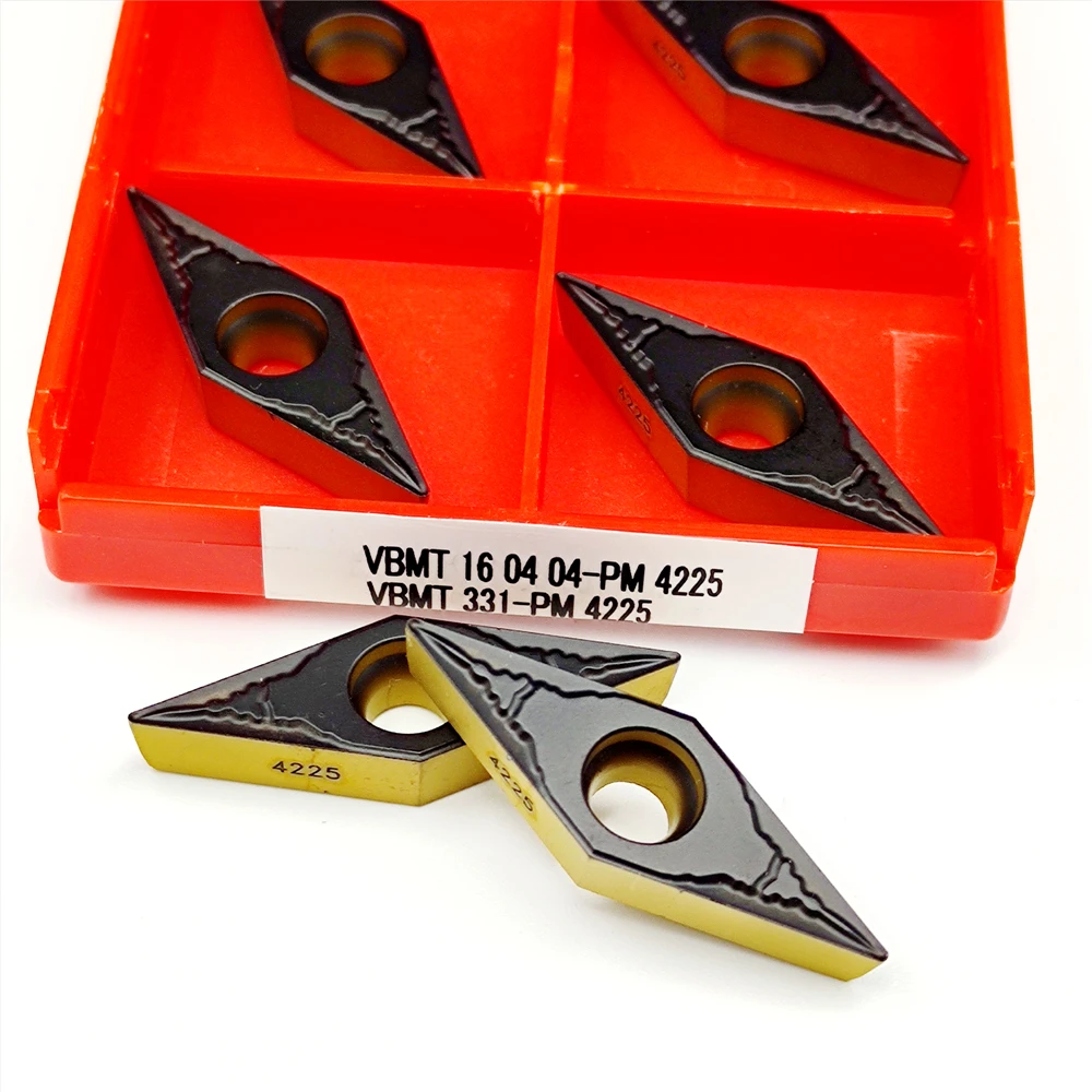 VBMT160408 VBMT160404 PM4225 CNC 旋盤ツール用超硬インサート VBMT 160408 160404 PM 4225 フライスツール