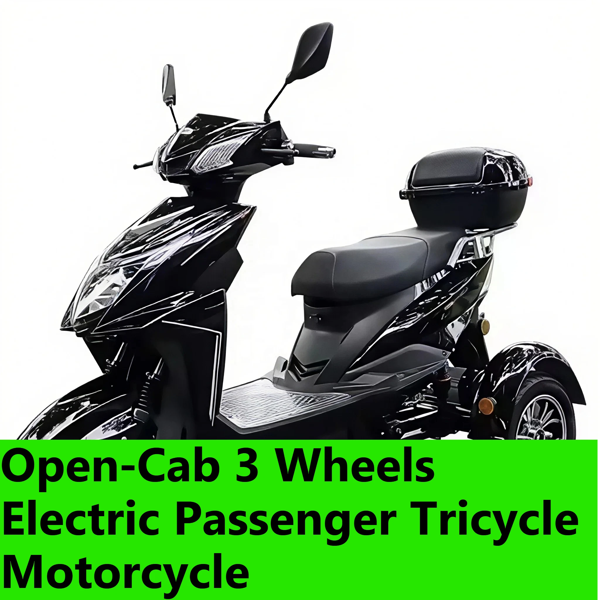 Open‑Cab 3 Wheels Electric Passenger Tricycle Motorcycle, New Adult Electric Mobility Scooter