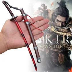 25cm Metal Sekiro Wolf Katana Sword Mini Ninja Knife Iron Japanese Samurai Katana Blade Real Weapon Model Kid Toy Anime Gift