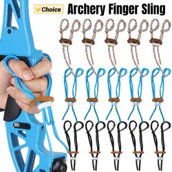 Archery Finger Sling Soft Archery Fingersling Comfortable Elastic Archery Finger Sling Wear Resistant Recurve Bow Accessories
