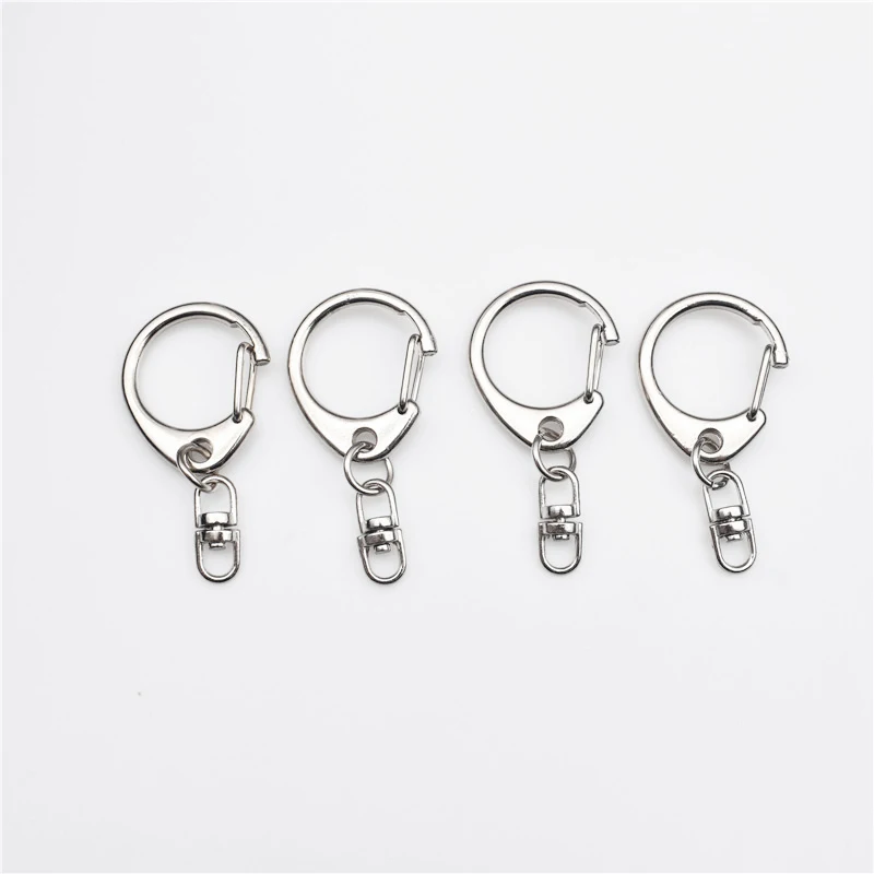 10pcs Metal Blank Key Ring For Women Men Keychain Split Rings Keyfob Keyrings Lobster Clasp DIY Key Pendant Keychain Accessories