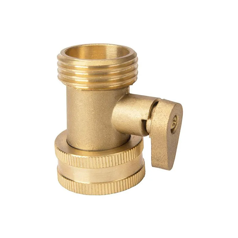 Brass Single Way Ball Valve 3/4 Threaded Water Pipe Joint Garden Straight Way Ball Valve Joint Single Way Joint