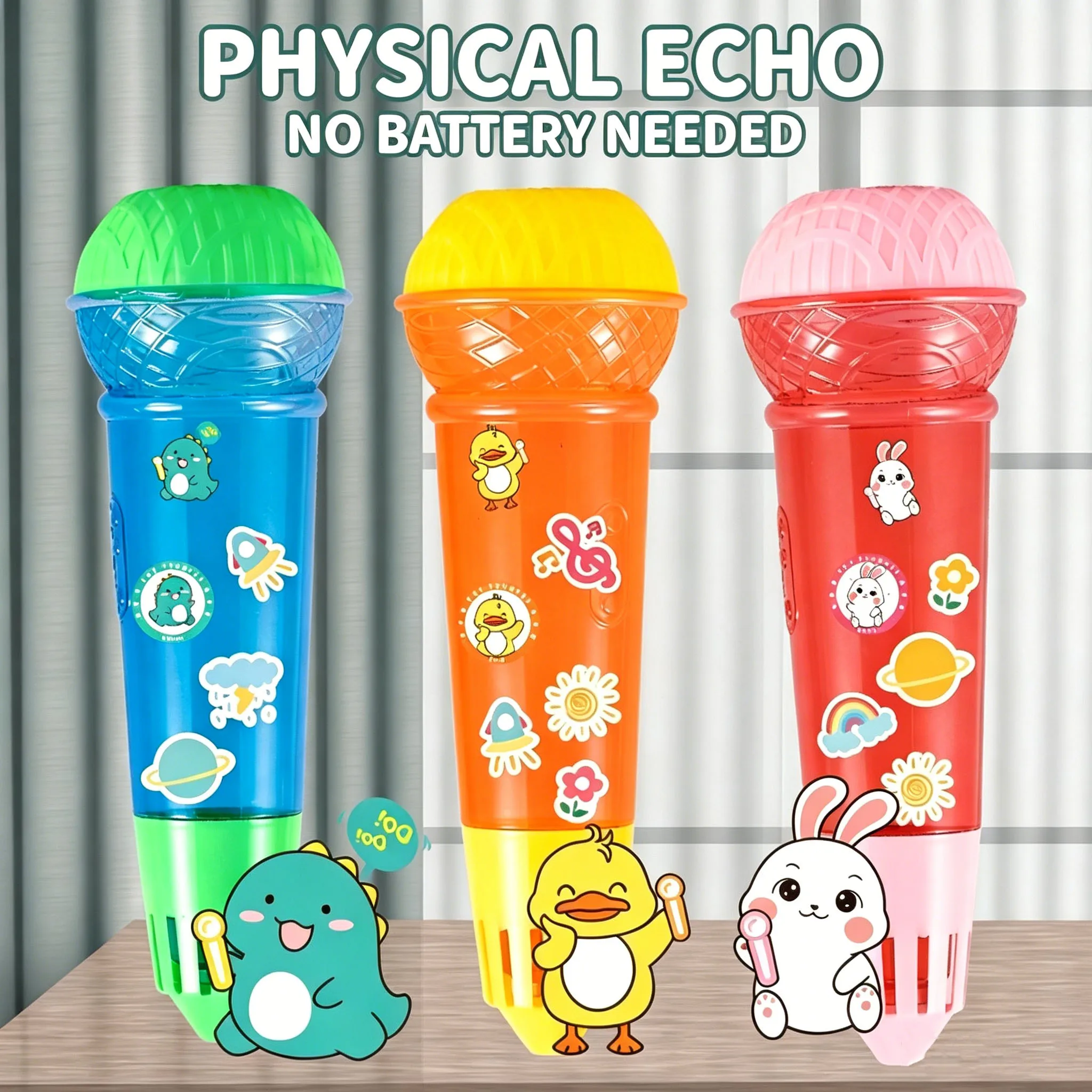 24CM Echo Microphone Toy For Kids Large Voice Amplifier Singing Musical Educational Gift No Battery Play