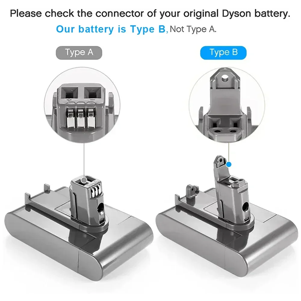 Powtree  For Dyson DC31 DC31B DC35 DC44 DC45 Handheld Power Tool Battery For Dyson Replacement 22.2V 4000mAh Li-ion DC31 Type-B