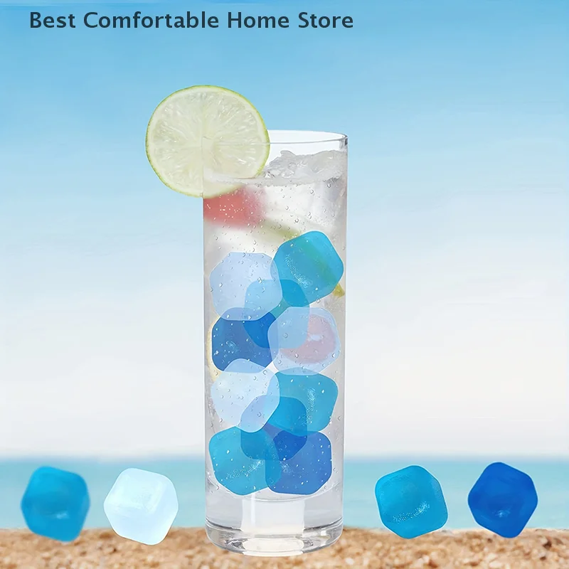 

24Pcs/Set Whisky Reusable Ice Cube The Summer Wear-resistant Rocks Whiskey Cubes Plastic Accessories