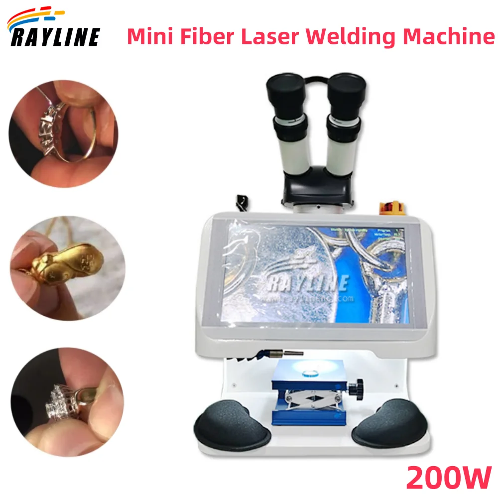 

200W Mini Fiber Laser Welding Machine 13.6 Inch Screen for jewelry CCD Gold/Jewelry/Sliver/Jewellery/Rings New laser Spot welder