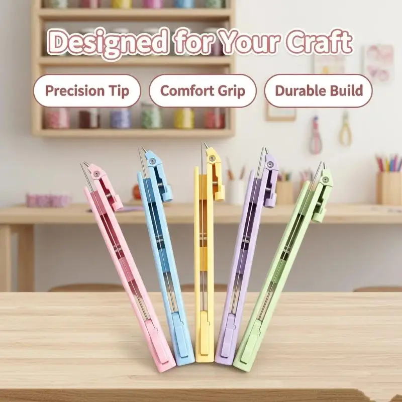 Perler Pen Press-Type Long Needle Design Easy Operation Perler Bead Tool for DIY Craft Gift for Teens