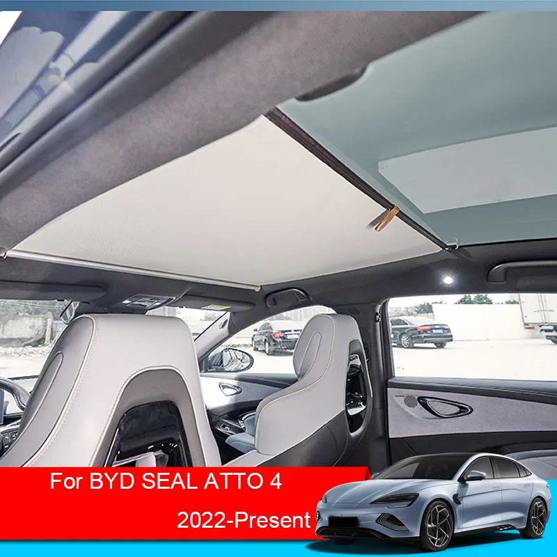 

Car Sunroof Retractable Sunshade For BYD SEAL ATTO 4 2022-2025 Skylight Roof Heat Insulation Shading Auto Interior Accessories