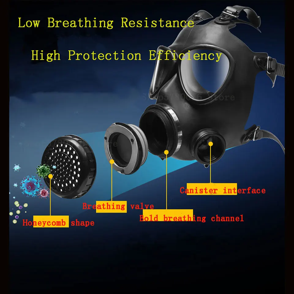 87 Type  Industry Respirator Chemical Dust-proof Anti-pollution Full-face Gas Mask Anti-radiation Mask And Filter Box Accessory