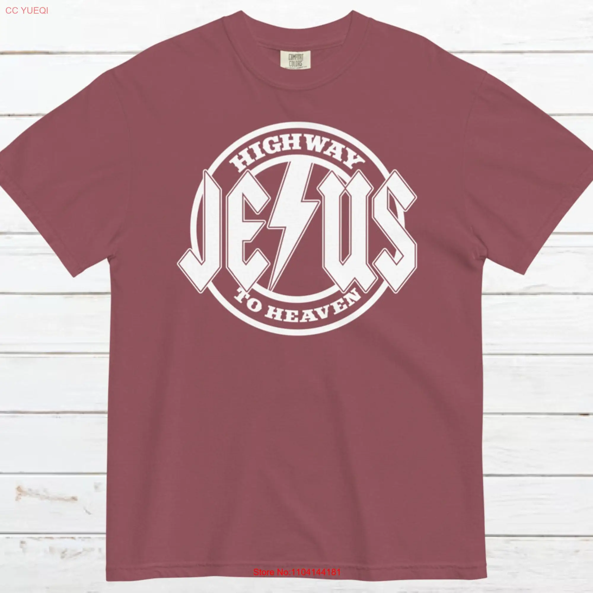 Comfort Colors Highway to Jesus T Shirt Vintage Bible Verse Band Christian Faith Based Oversized long or short sleeves