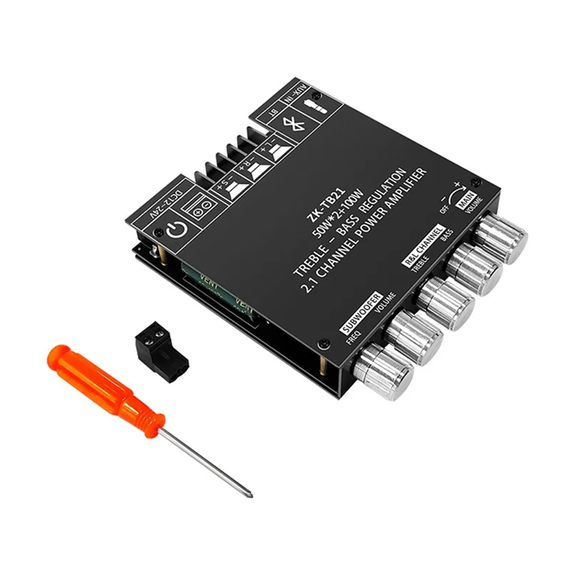 Module de carte amplificateur TPA3116D2 ZK-TB21, Module numérique Bluetooth 2.1 canaux, Module de caisson de basses à tonalité haute/basse en vrac, facile à utiliser-X6