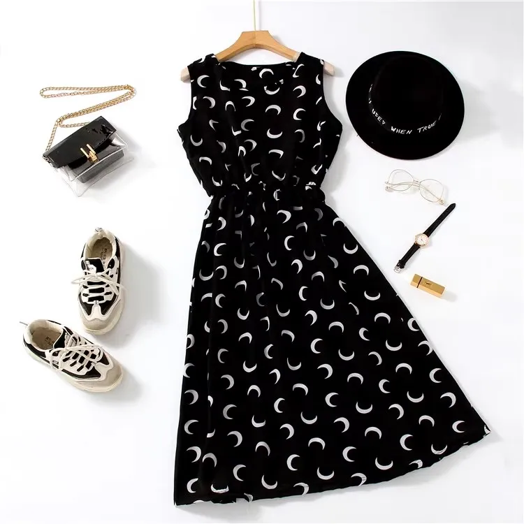 Faionable à pois Svel ample Dr rond Ne maman Sle vêtements pour femmes d'âge moyen confortable minceur Dr