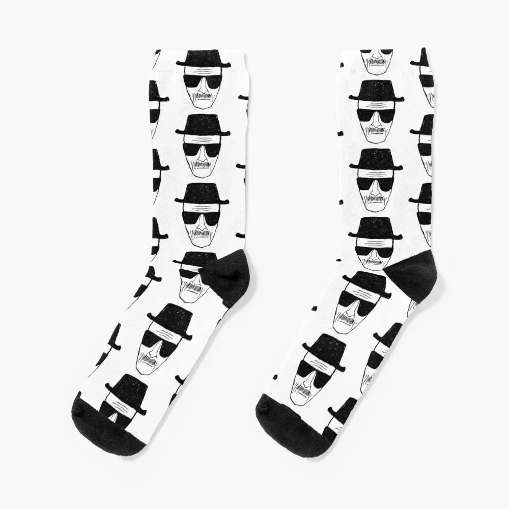 Breaking Bad Walter White Heisenberg face Socks cycling Stockings man Men Socks Luxury Brand Women's