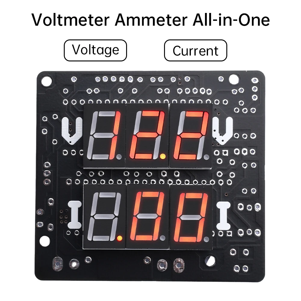 ICL7107 Red LED Digital Display Voltmeter Ammeter DIY Kit Parts DC 0-200V 2A Voltage Current Module Soldering Training Suite