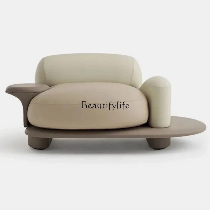 

Italian minimalist fabric double three sofa combination small apartment living room corner creative pebbles