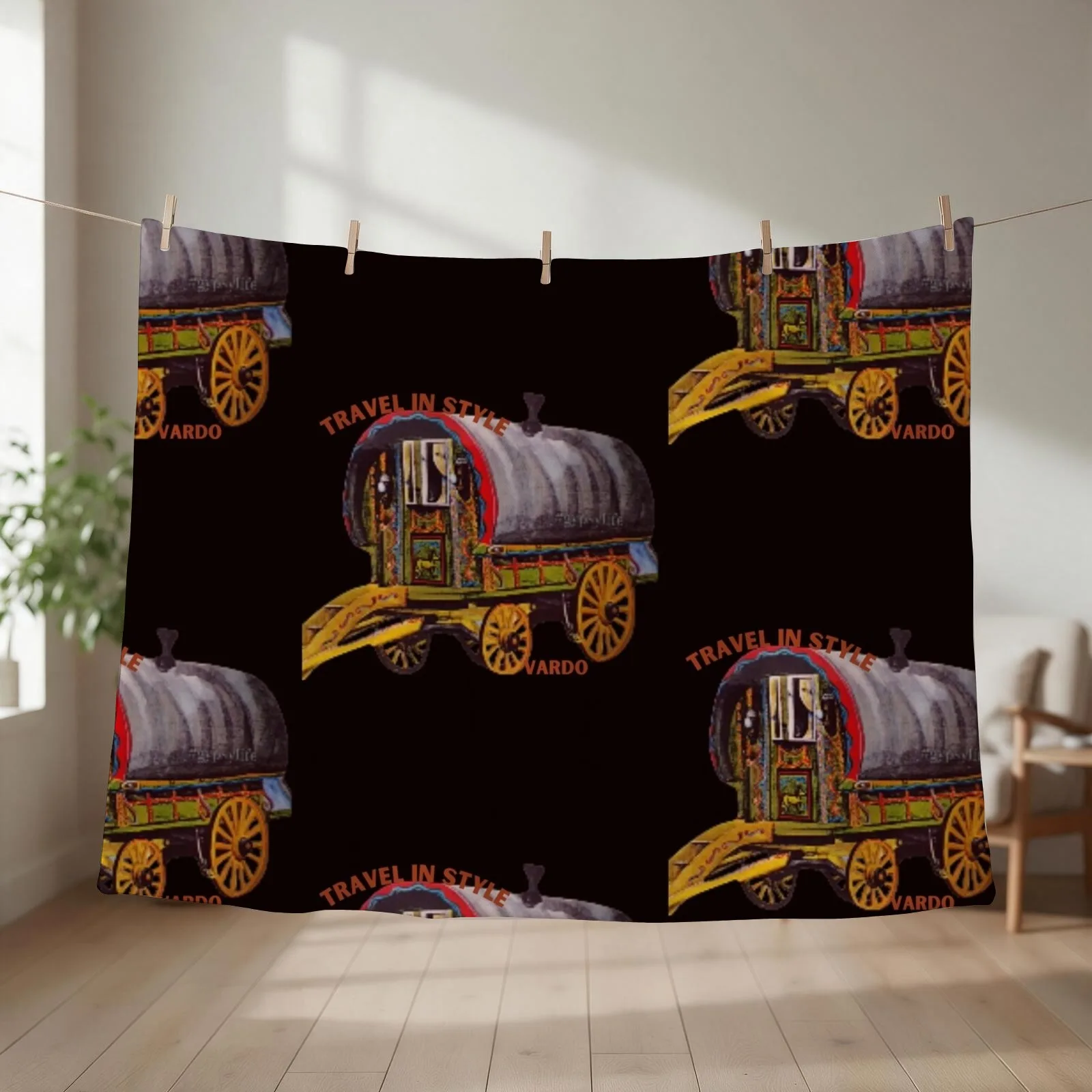 romany gypsy,traveller vardo bowtop caravan Throw Blanket couch cozy soft plush fuzzy picnic outdoor blanket