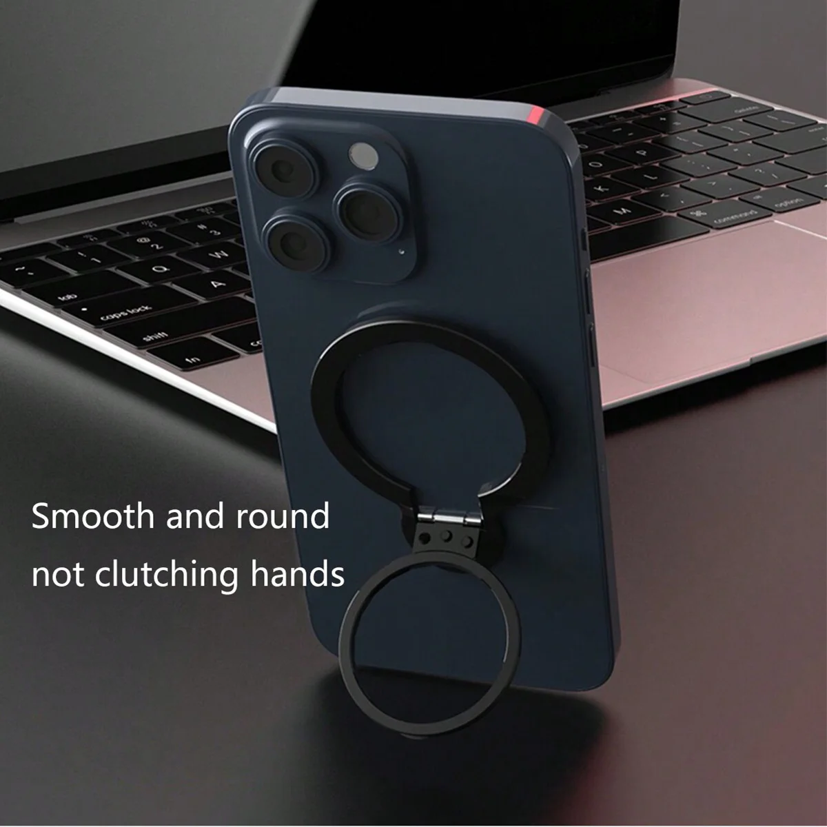 Suporte magnético para telefone montado na parte traseira, suporte de anel de telefone simples e ultrafino