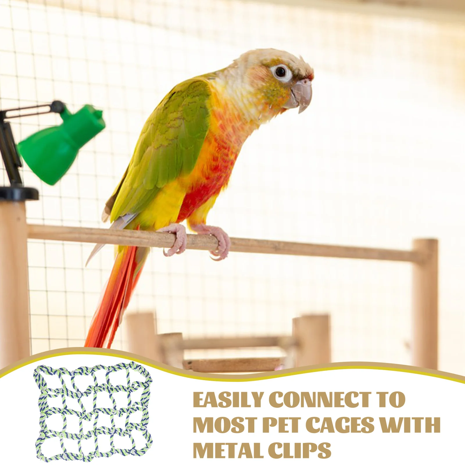 

Colorful Climbing Network Pet Cage Hammock Bed Bird Swing Rope Rat for Parrot Hamster Squirrel Nest Cotton Weave