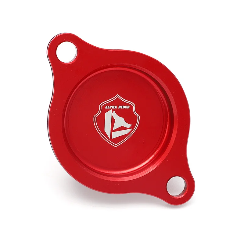 CNC Aluminum Oil Filter Cover Red Anodized For HONDA TRX450R TRX450ER 2006-2014 CRF450R CRF450X