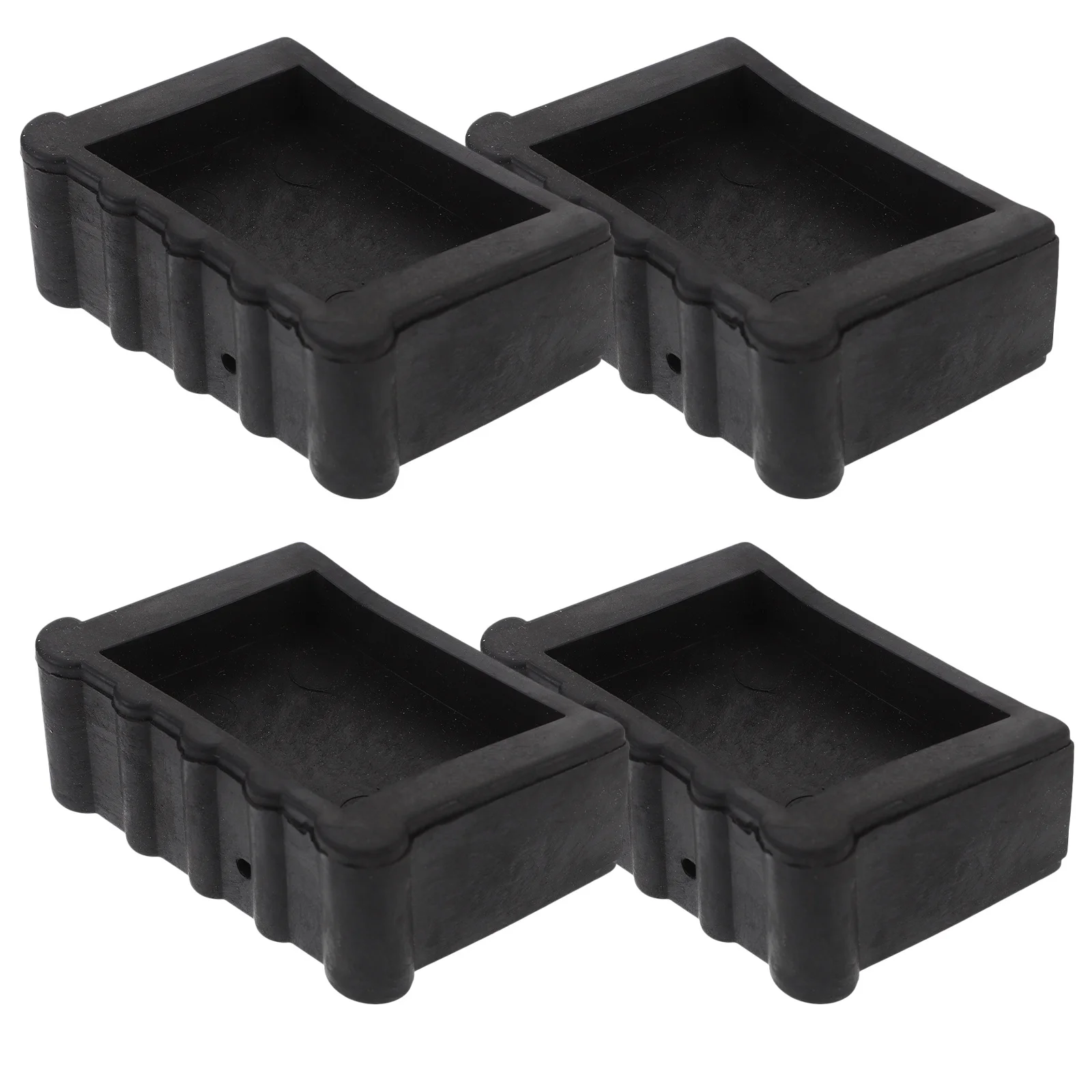 แผ่นยางหุ้มขาบันได 4 ชิ้น ป้องกันการลื่น ทนทาน ป้องกันพื้นสำหรับใช้ในบ้าน