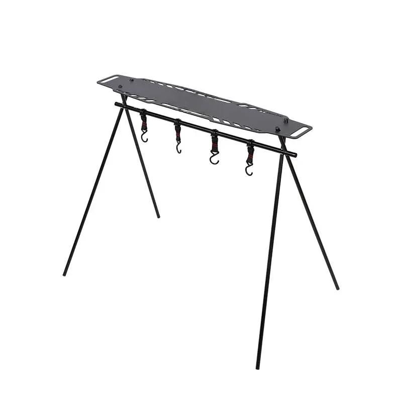 

Blackening Tactical Table Outdoor Camping Light Stand Shelf Aluminum Panel Table Board Hook A406
