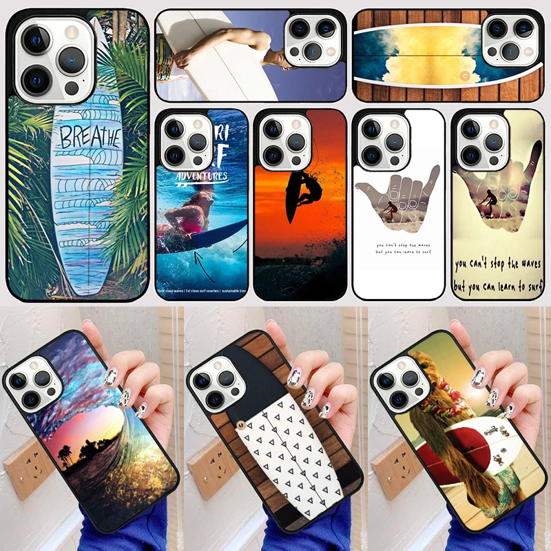 Surfer Surf Hang Loose Shaka Phone Case Back Cover for iPhone 16 15 SE2020 14 13 11 12 Pro Max mini XS XR PlusS Fundas Coque