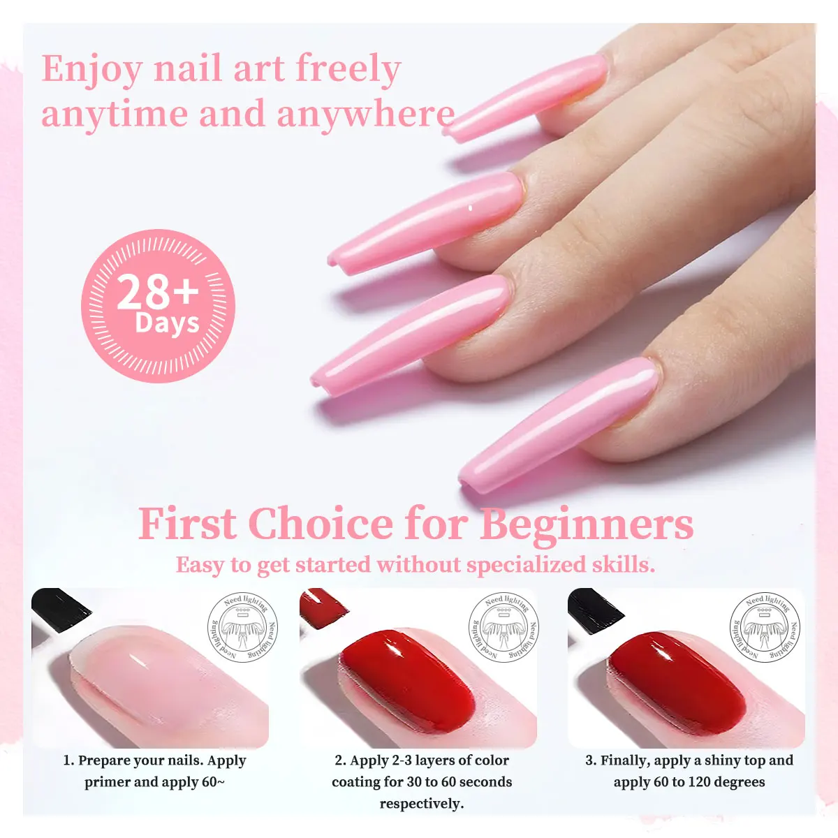 8-częściowy zestaw lakierów do paznokci w żelu - Klasyczne kolory, odpowiednie do lamp UV LED, łatwe do usuwania, półtrwałe, do użytku domowego i salonowego