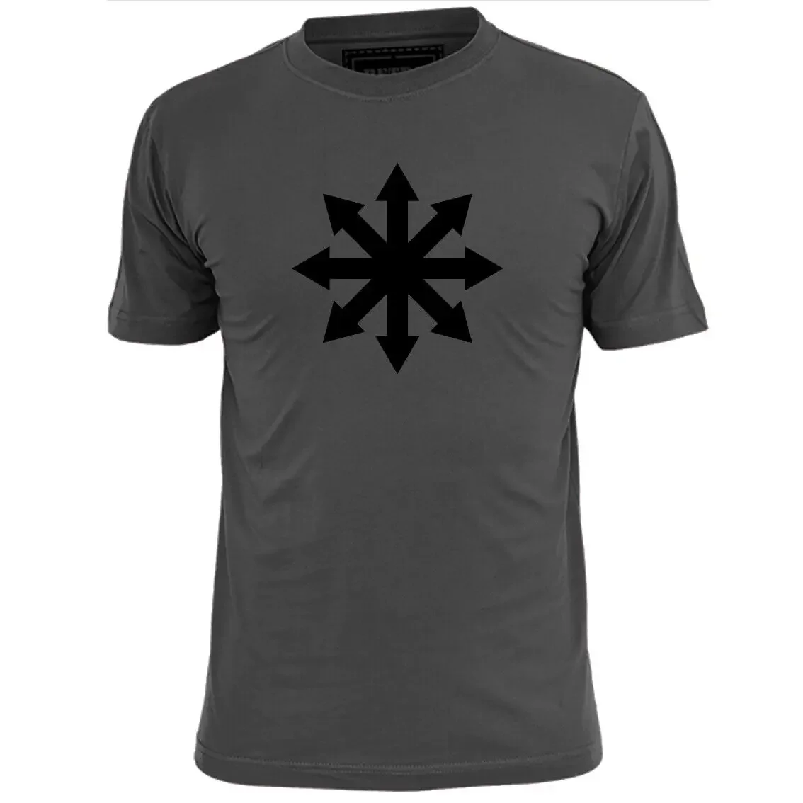 

Mens Chaos Symbol T Shirt Arms Of Michael Moorcock long or short sleeves