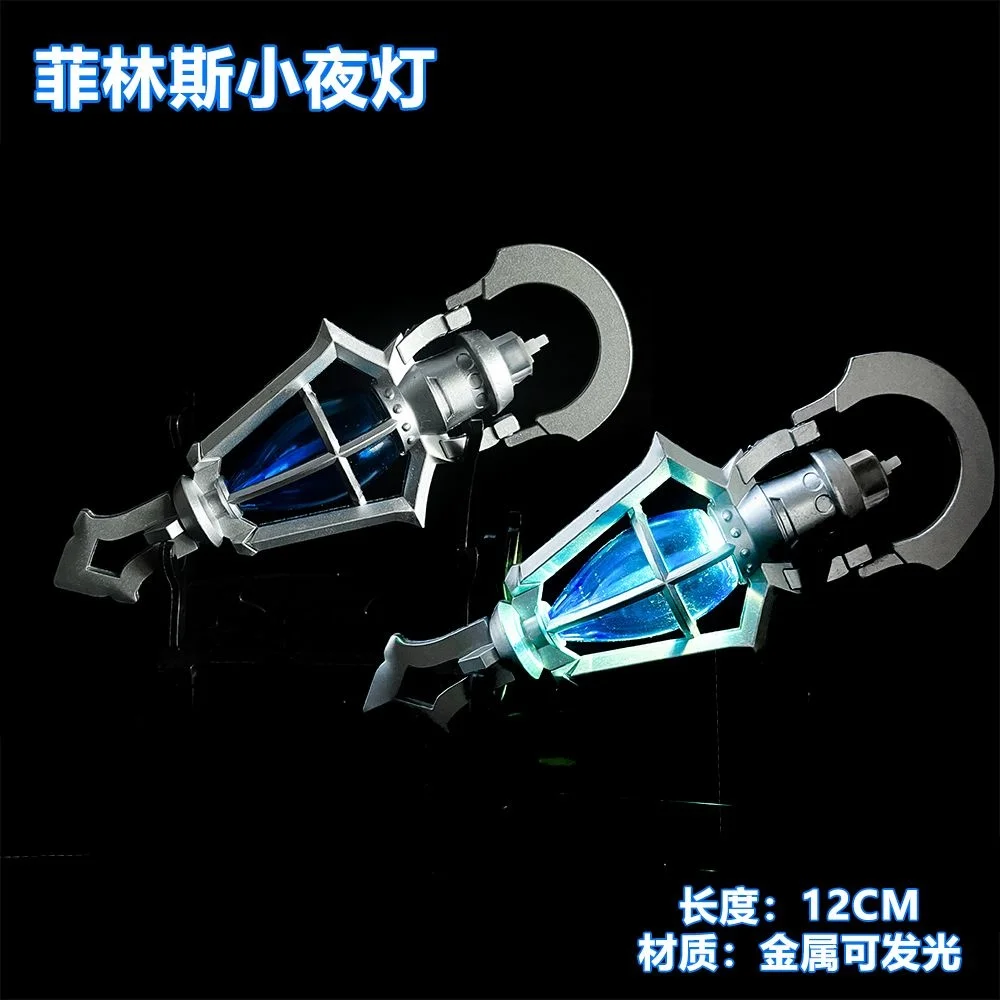 Genshin Impact Phyllis Themed Luminous Night Light 12CM Metal Pendant Desk Decor Collectible Game Ornament Gift For Fans