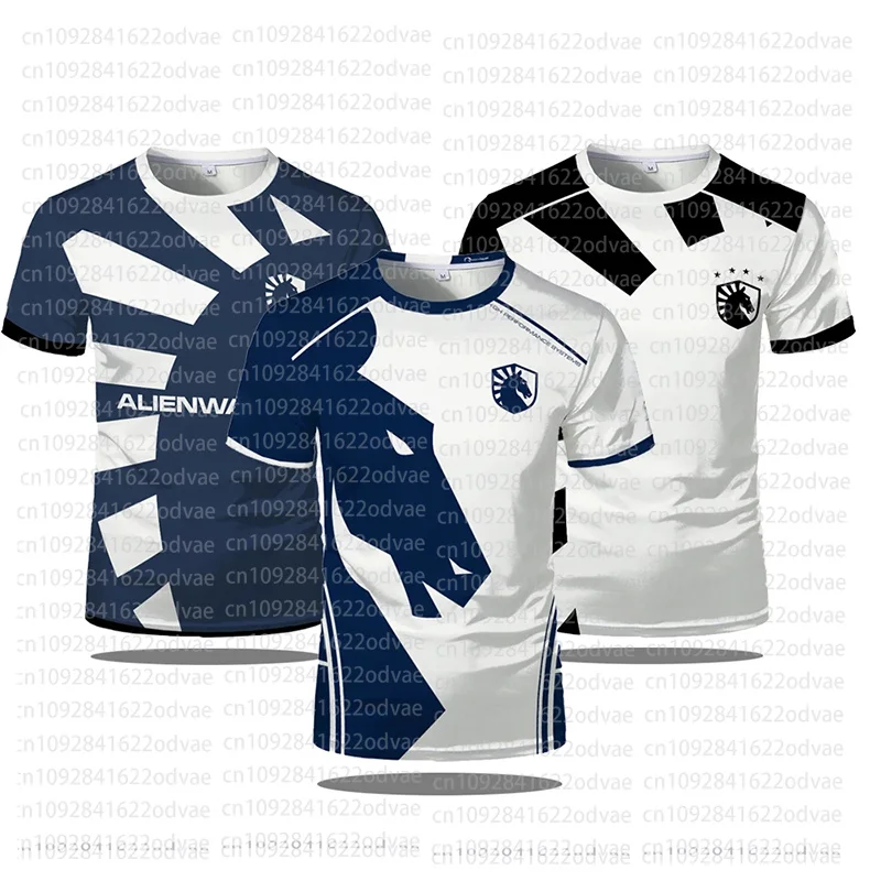 2024 New Team Liquid Esports Uniform T-shirt CSGO LOL DOTA2 Games Contest Casual Breathable Sports Jersey Boys O-Neck Tops Tees