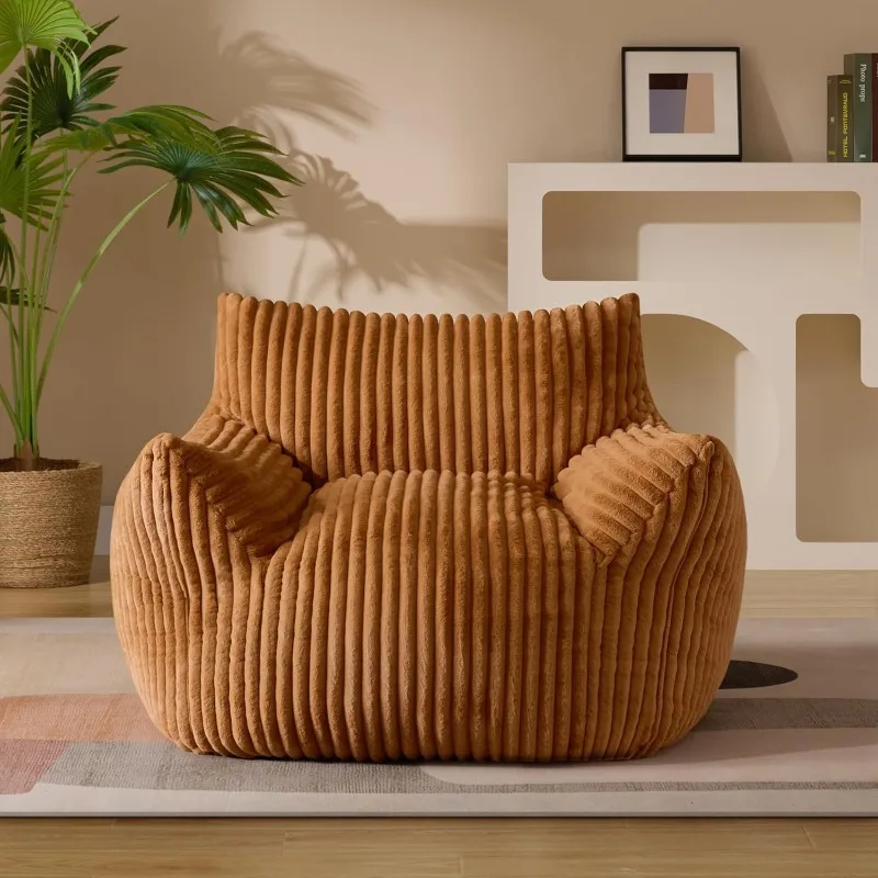 Compressible corduroy lazy sofa removable, living room bedroom single leisure