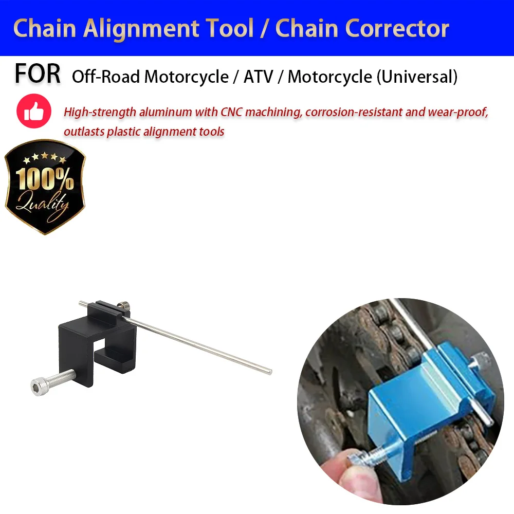 For Motorcycle ATV Off-Road Chain Alignment Tool Aluminum Sprocket Corrector 4-Bolt No-Drill Accesorios Moto Accessori Moto