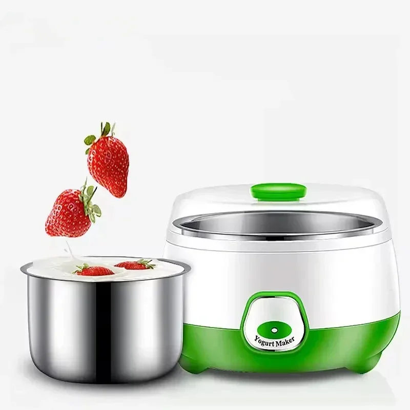 1L Yogurt Maker Mini Automatic Yogurt Machine Household DIY Yogurt Tools Kitchen Appliances StainlessSteelTank Appliances Yogurt