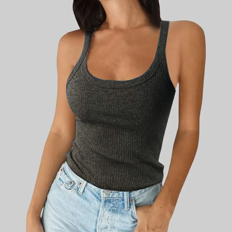 Hot Versatile Sexy Round Neck Solid Top T-Shirt Women Inner Outer Wear Spandex Blend American Retro Style image 6