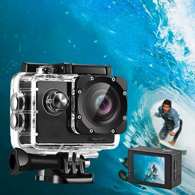 Car Motorcycle DVR Sports Dive Mini Action Camera HD Waterproof Micro Camera 2.0 Inch Camcorder Sports Wide-angle Cam DV Car Cam