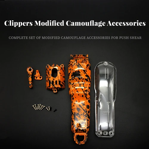 Imagen 2 del producto Para WAHL 8148 8591 conjunto completo de camuflaje transparente cortadora de pelo carcasa cortadora de pelo eléctrica DIY funda carcasa accesorios de peluquero
