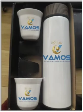 Custom Logo Name Text for Middle East Gift 500ml water insulated coffee Saudi Arabia office mug portable outdoor straight cup