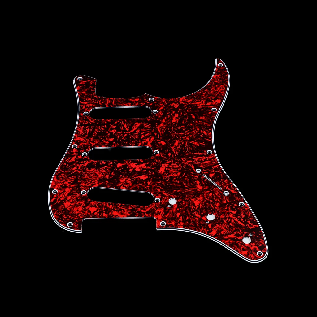 SSS Guitar Pickguard 11 Hole 3 ply plastic  for Stratocaster Style Guitar Tortoise 1pcs