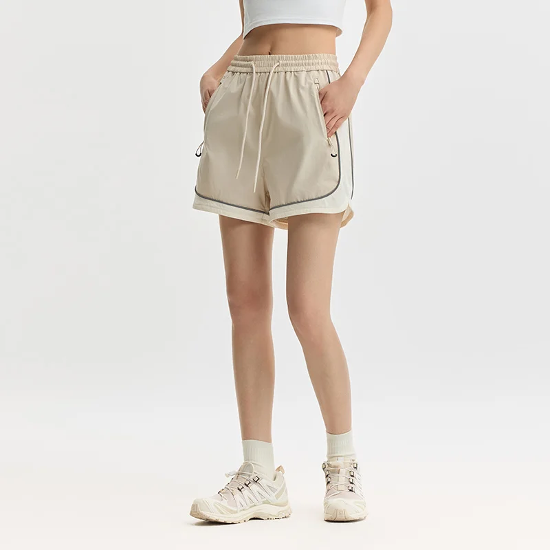 Semir-pantalones cortos deportivos de secado rápido para mujer, Shorts holgados, elegantes, a la moda, verano, 2024