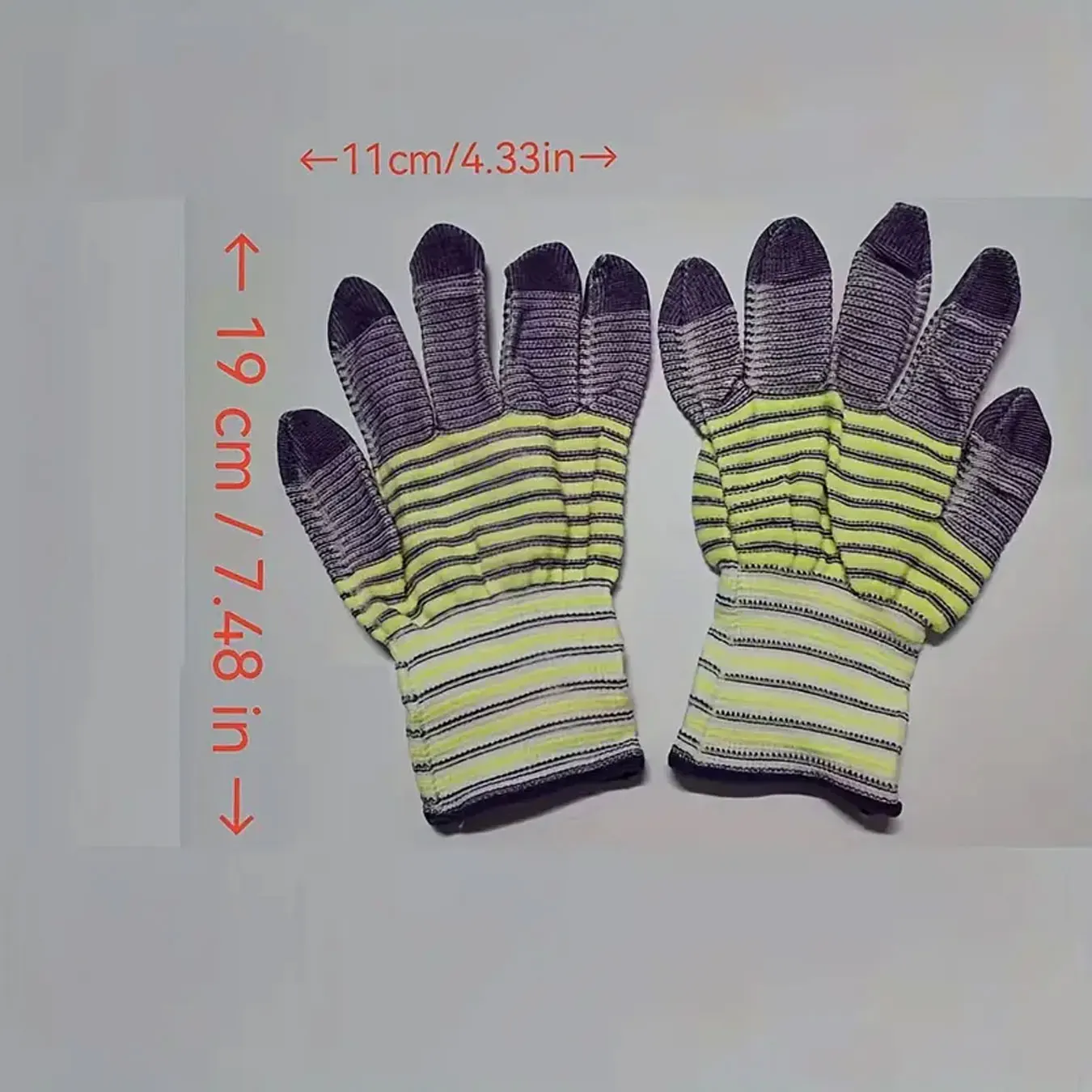 10PCS Zebra Stripe Gloves Horticultural Anti slip and Wear resistant Men\'s and Women\'s Work Labor Protection Gloves