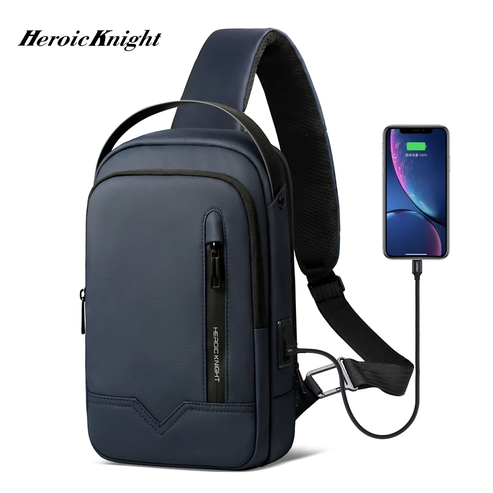 Heroic Knight Business Large Capacity Crossbody Bag For Men Waterproof Travel Shoulder Bag 11\